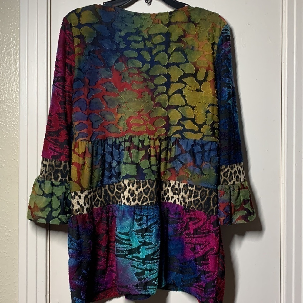 Caleaas Multi Print Patchwork Tunic, S - Picture 5 of 9